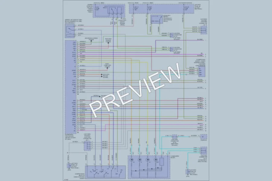 2001 Lexus LX470 Electronic Suspension wiring diagram preview