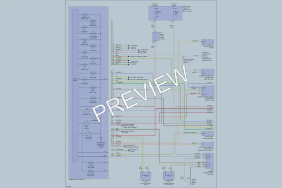 2001 Lexus RX300 Instrument Cluster wiring diagram preview