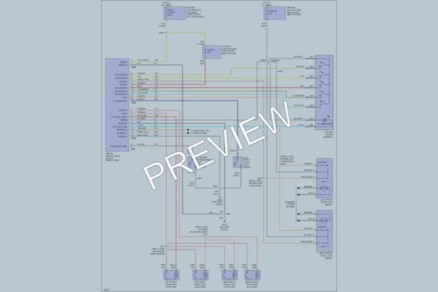 2001 Lincoln Continental Power Door Locks wiring diagram preview