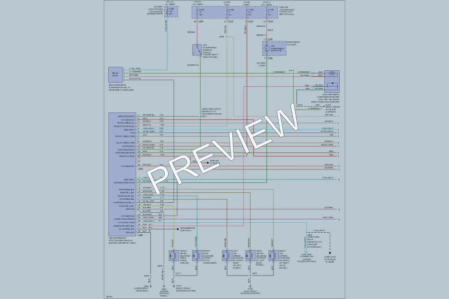 2001 Lincoln Navigator Electronic Suspension wiring diagram preview