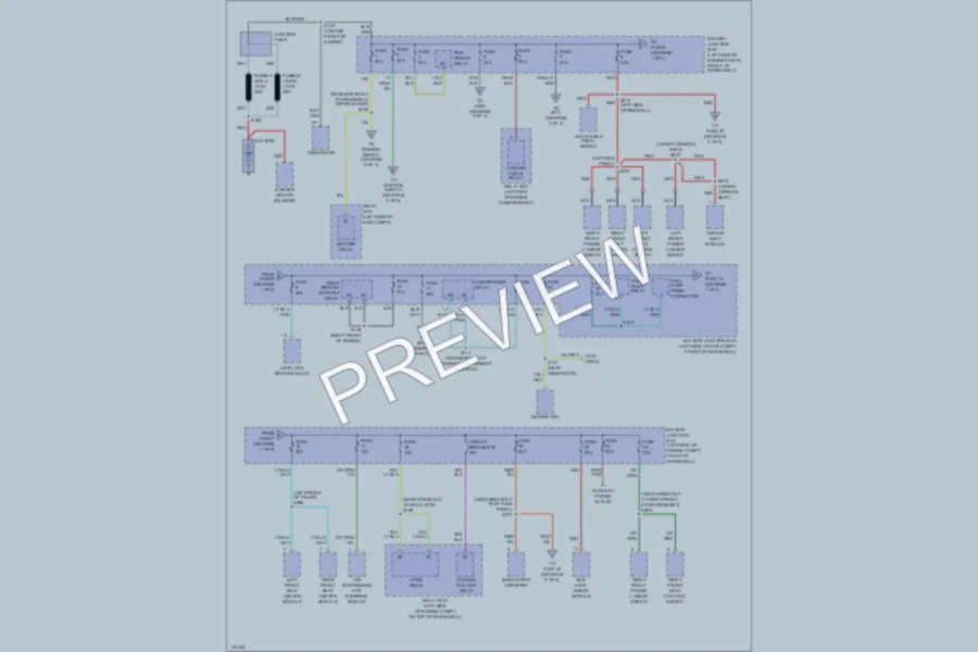 2001 Lincoln TownCar Power Distribution wiring diagram preview