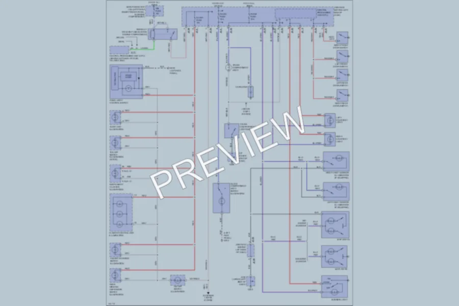 2001 Mazda 626 Interior Lights wiring diagram preview
