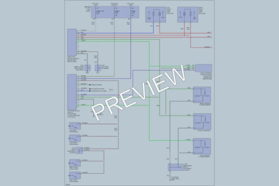 2001 Mazda MPV Power Door Locks wiring diagram preview