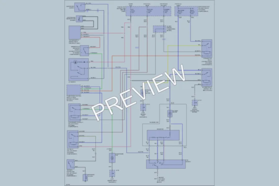 2001 Mazda Miata Air Conditioning wiring diagram preview
