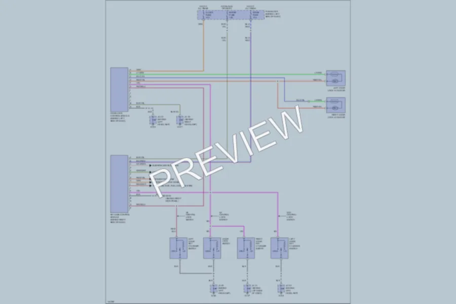 2001 Mazda Miata Power Door Locks wiring diagram preview