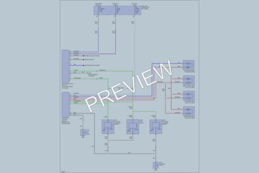 2001 Mazda Protege Power Door Locks wiring diagram preview