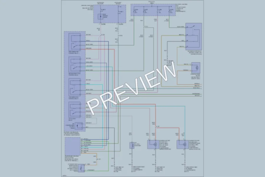 2001 Mazda Tribute Air Conditioning wiring diagram preview