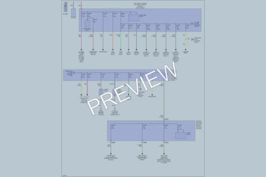 2001 Mazda Tribute Power Distribution wiring diagram preview