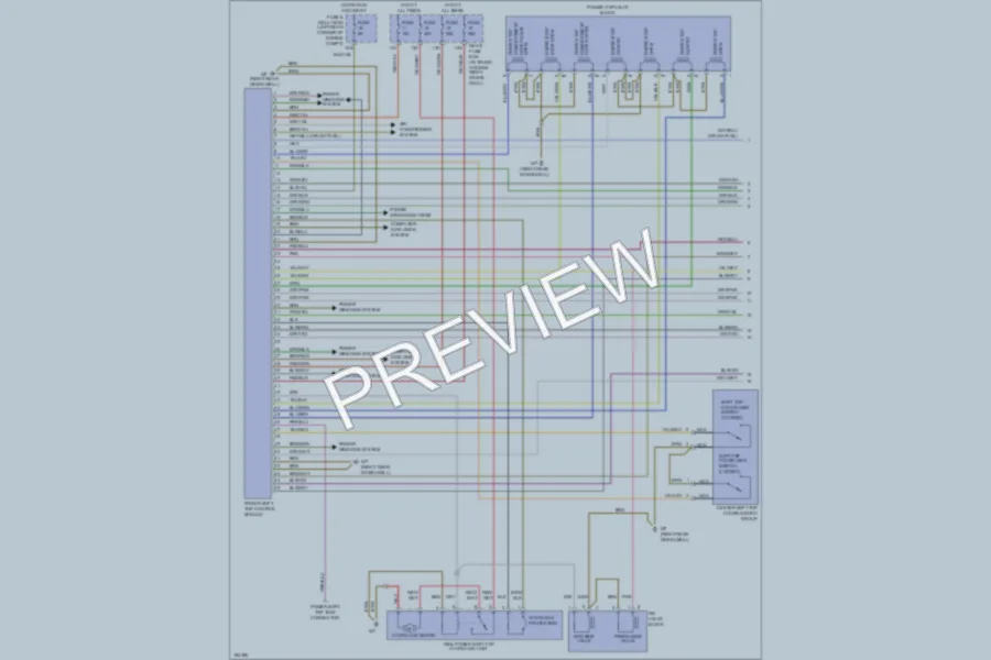 2001 MercedesBenz CLK430 Power Top Sunroof wiring diagram preview