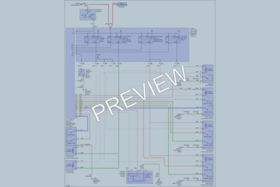 2001 MercedesBenz ML430 Power Door Locks wiring diagram preview