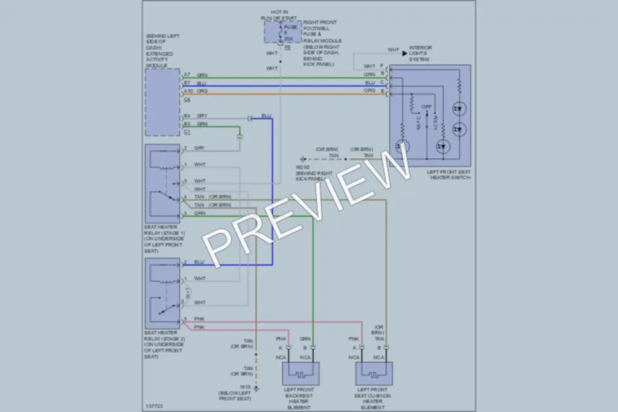 2001 MercedesBenz ML430 Power Seats wiring diagram preview