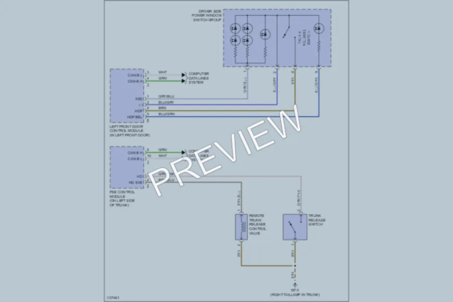 2001 MercedesBenz S430 Trunk Tailgate Fuel Door wiring diagram preview