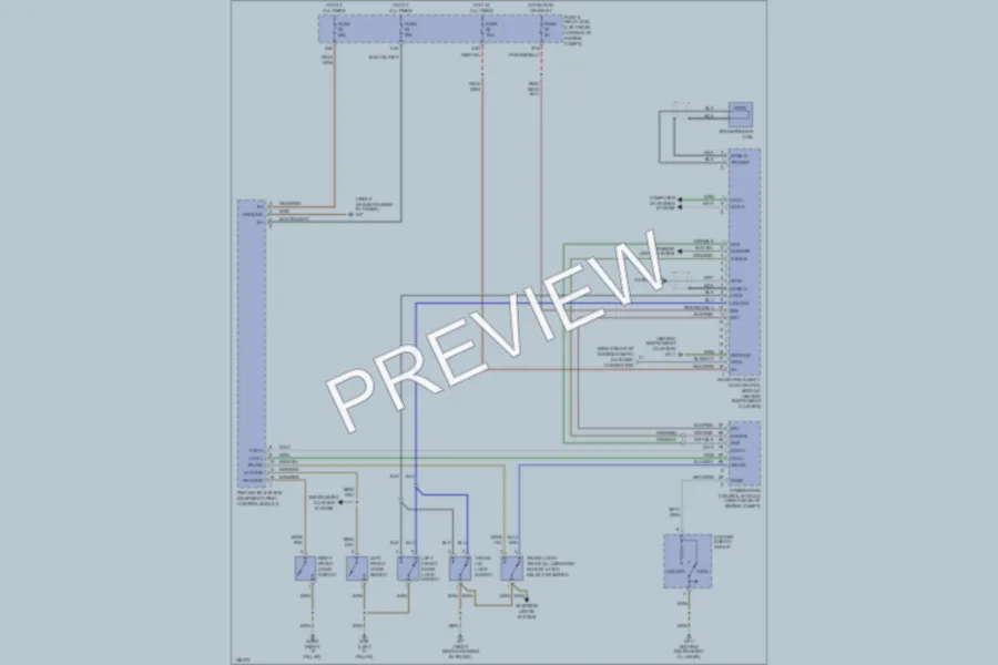 2001 MercedesBenz SLK320 Power Door Locks wiring diagram preview