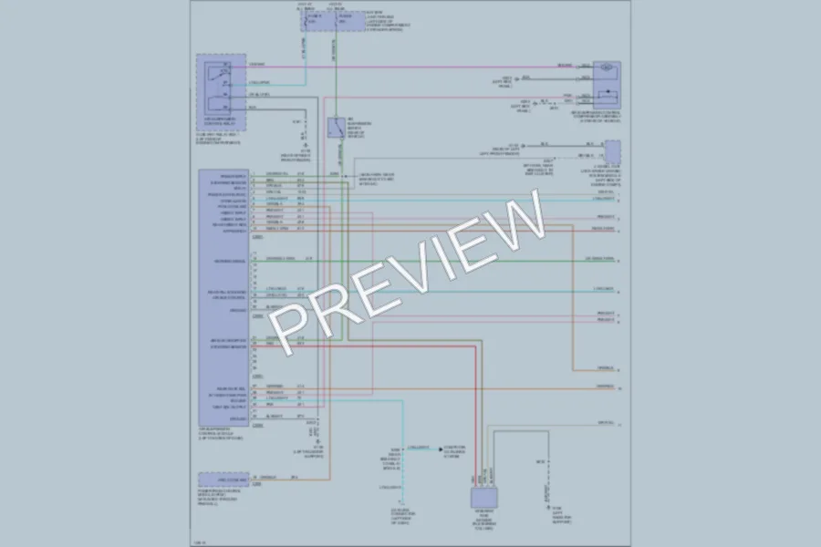 2001 Mercury Mountaineer Electronic Suspension wiring diagram preview