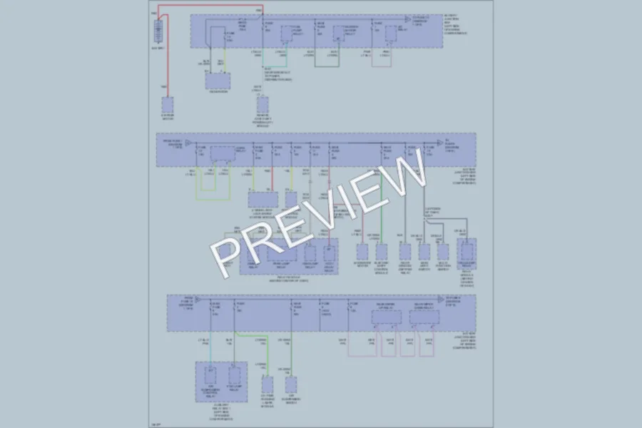 2001 Mercury Mountaineer Power Distribution wiring diagram preview