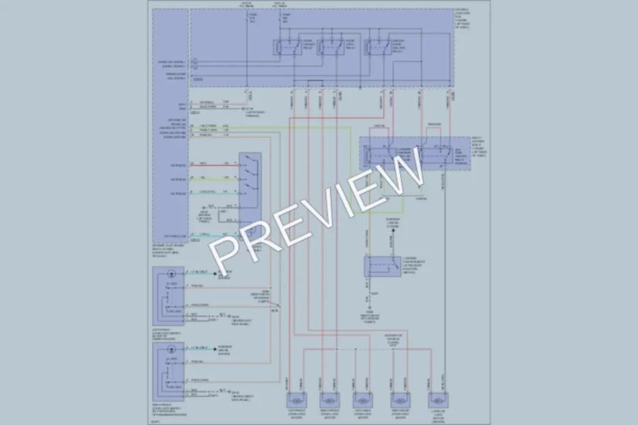 2001 Mercury Sable Power Door Locks wiring diagram preview