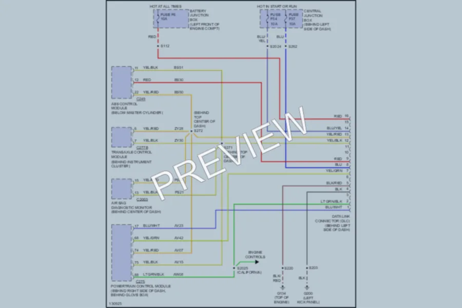 2001 Mercury Villager Computer Data Lines wiring diagram preview
