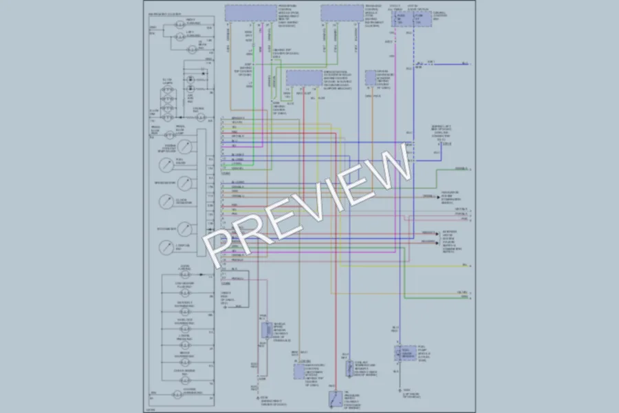 2001 Mercury Villager Instrument Cluster wiring diagram preview