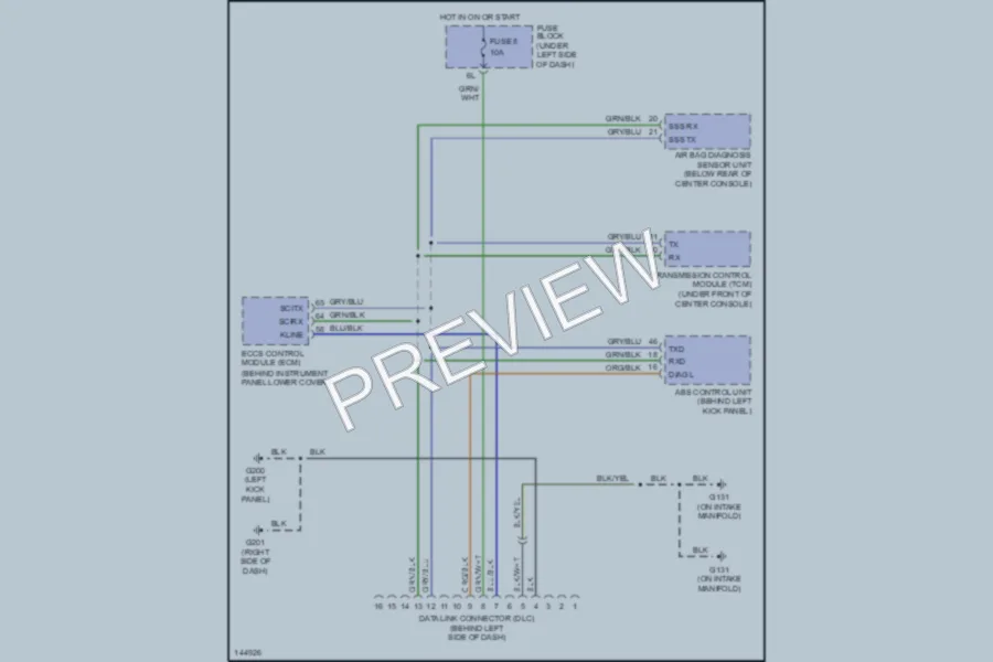 2001 Nissan Altima Computer Data Lines wiring diagram preview