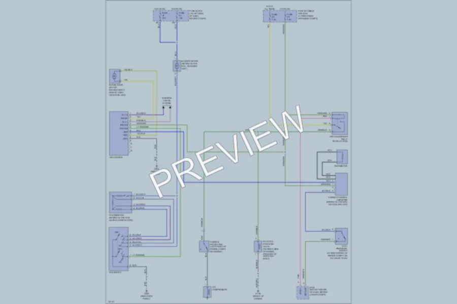 2001 Nissan Frontier Air Conditioning wiring diagram preview