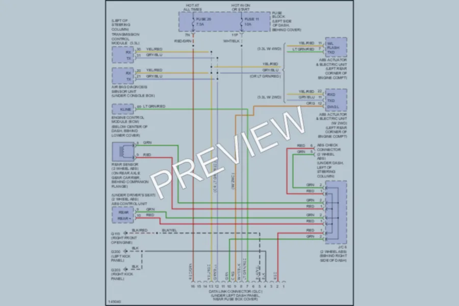 2001 Nissan Frontier Computer Data Lines wiring diagram preview