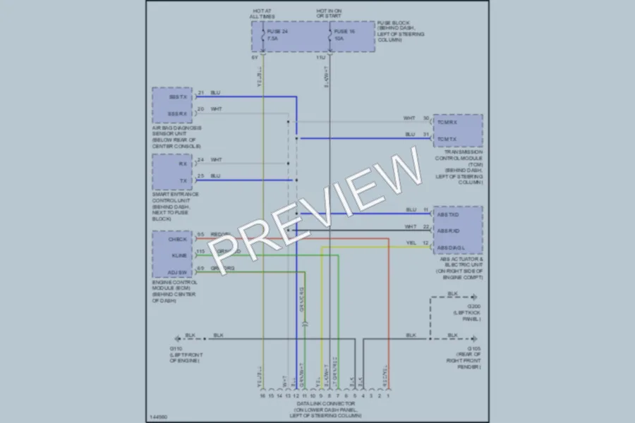 2001 Nissan Pathfinder Computer Data Lines wiring diagram preview