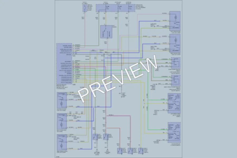 2001 Nissan Pathfinder Power Door Locks wiring diagram preview