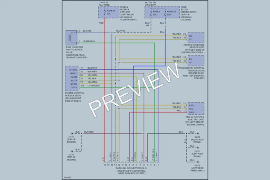 2001 Nissan Quest Computer Data Lines wiring diagram preview