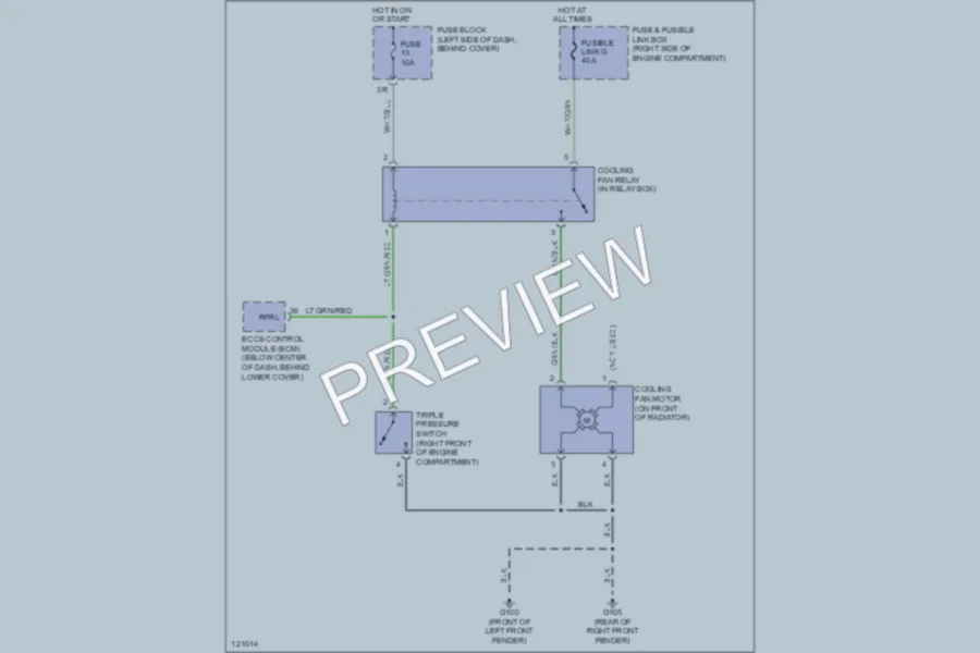 2001 Nissan Xterra Cooling Fan wiring diagram preview