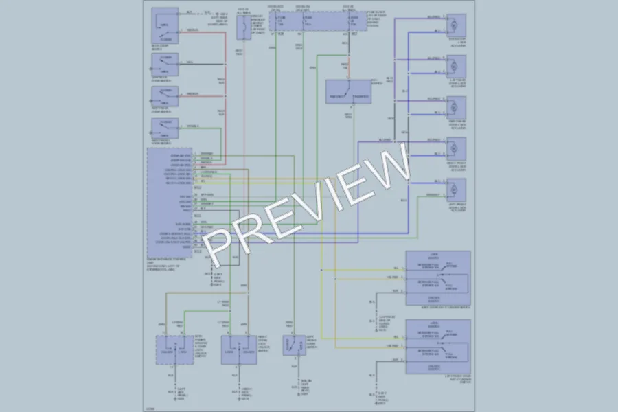 2001 Nissan Xterra Power Door Locks wiring diagram preview