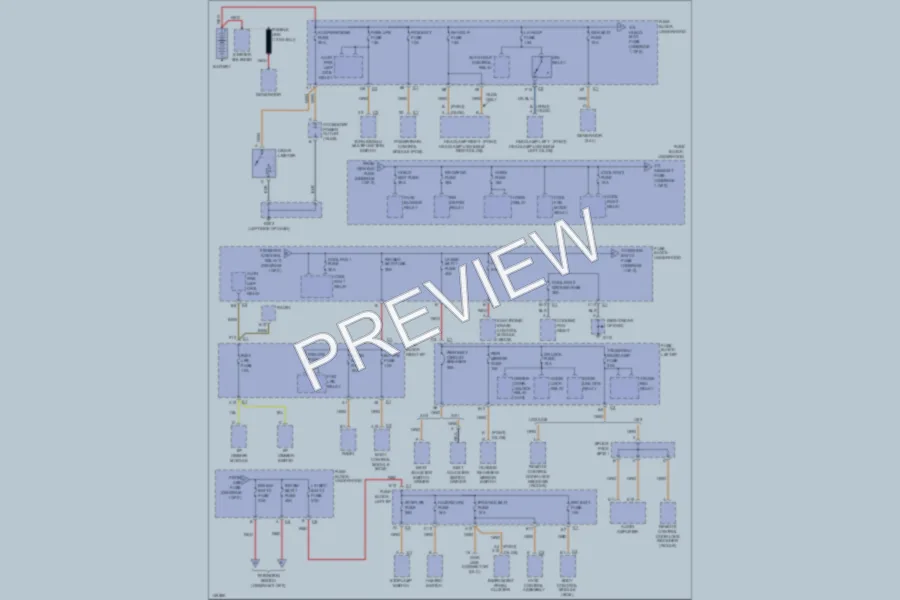 2001 Oldsmobile Alero Power Distribution wiring diagram preview