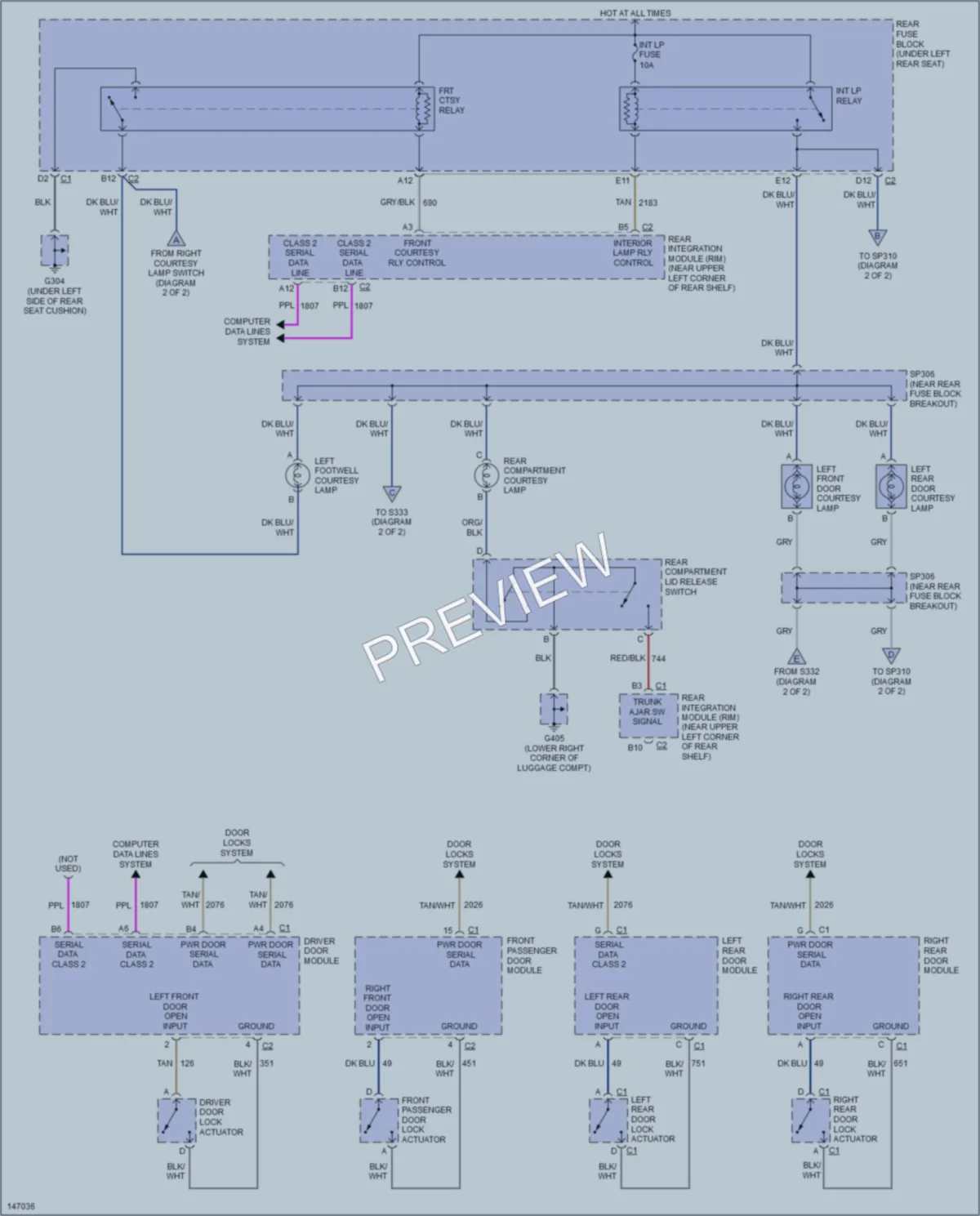 2001 Oldsmobile Aurora Interior Lights wiring diagram preview