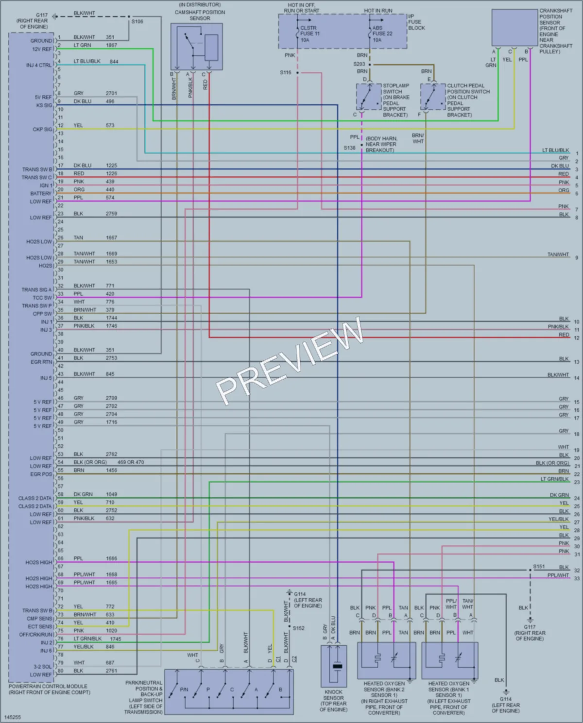 2001 Oldsmobile Bravada Engine Performance wiring diagram preview