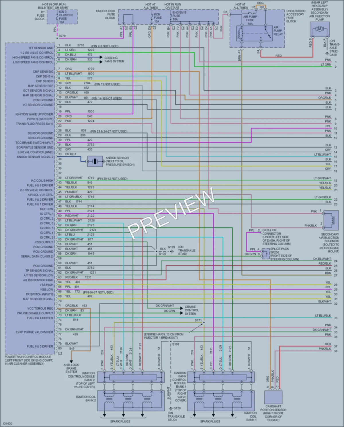 2001 Oldsmobile Intrigue Engine Performance wiring diagram preview