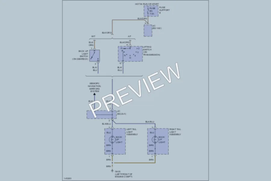 2001 Porsche 911 Exterior Lights wiring diagram preview