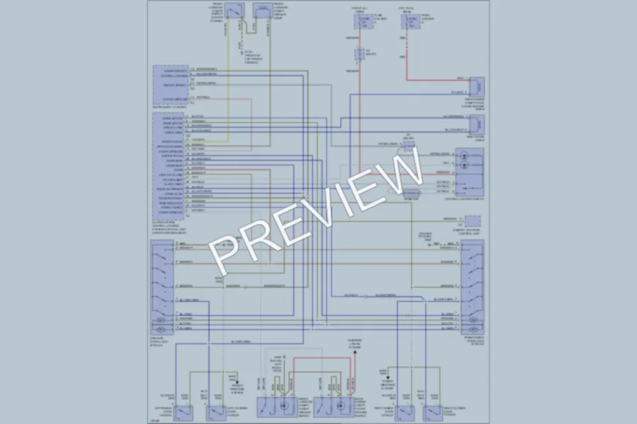2001 Porsche 911 Power Door Locks wiring diagram preview