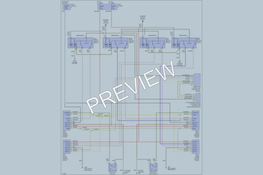 2001 Porsche 911 Power Windows wiring diagram preview