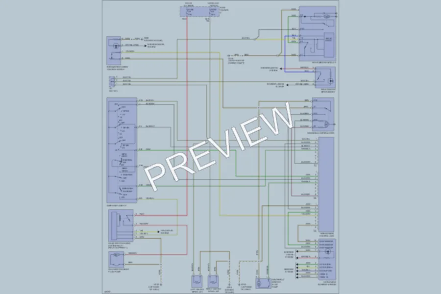 2001 Porsche 911 Wiper Washer wiring diagram preview