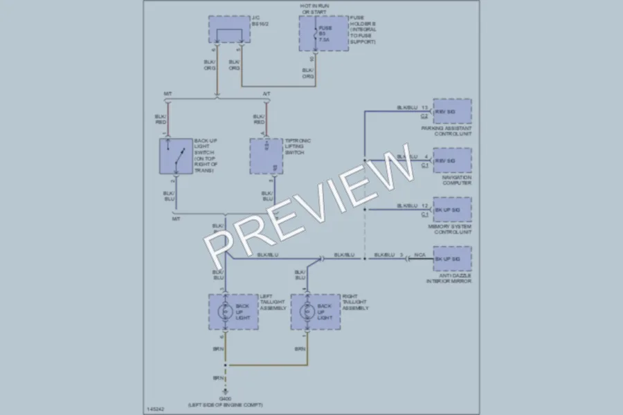 2001 Porsche Boxster Exterior Lights wiring diagram preview