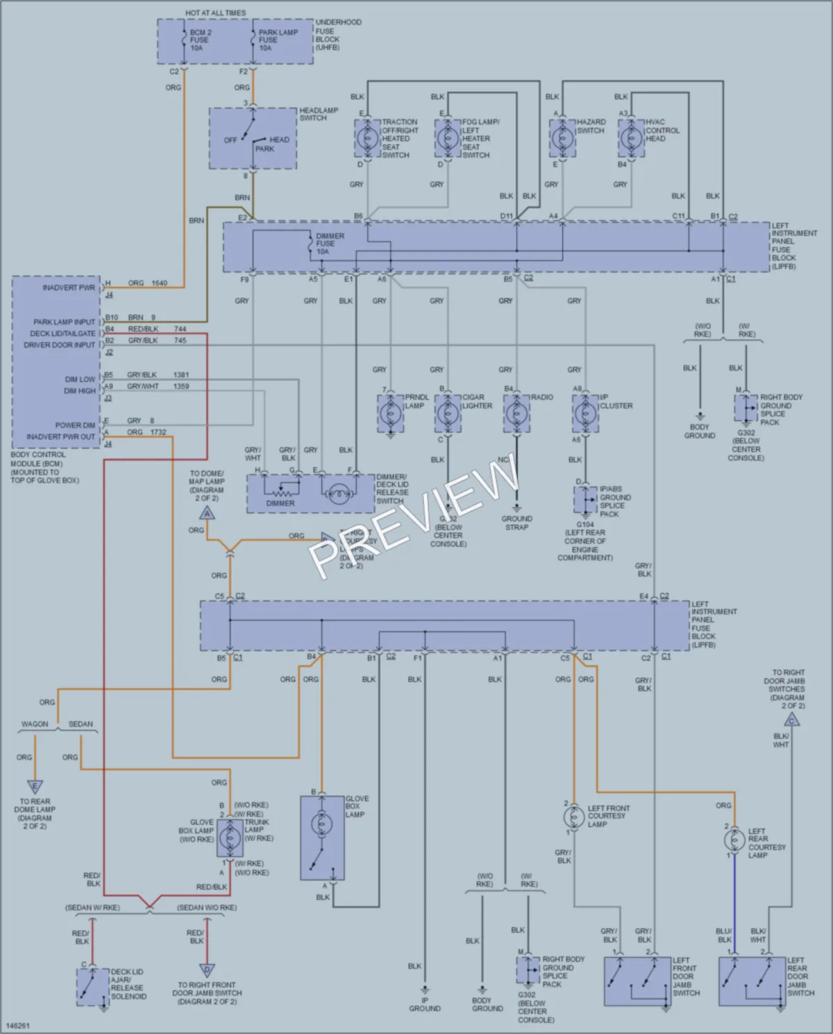 2001 Saturn L300 Interior Lights wiring diagram preview