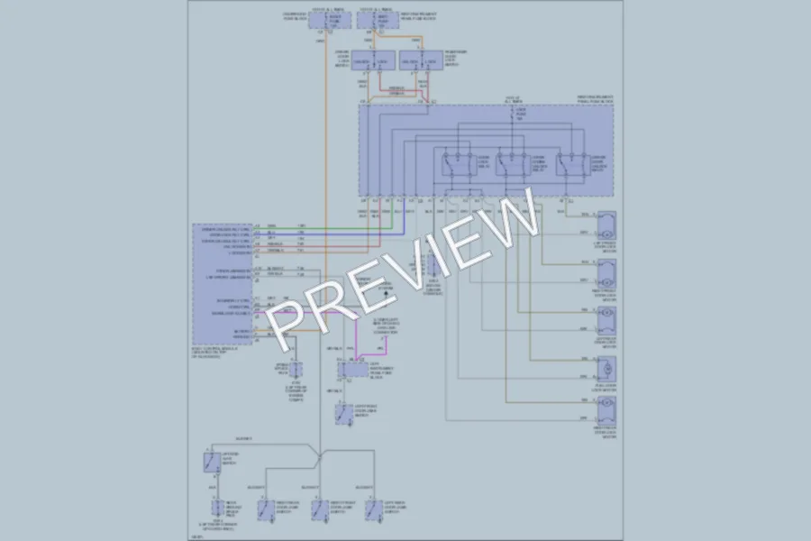 2001 Saturn LW300 Power Door Locks wiring diagram preview