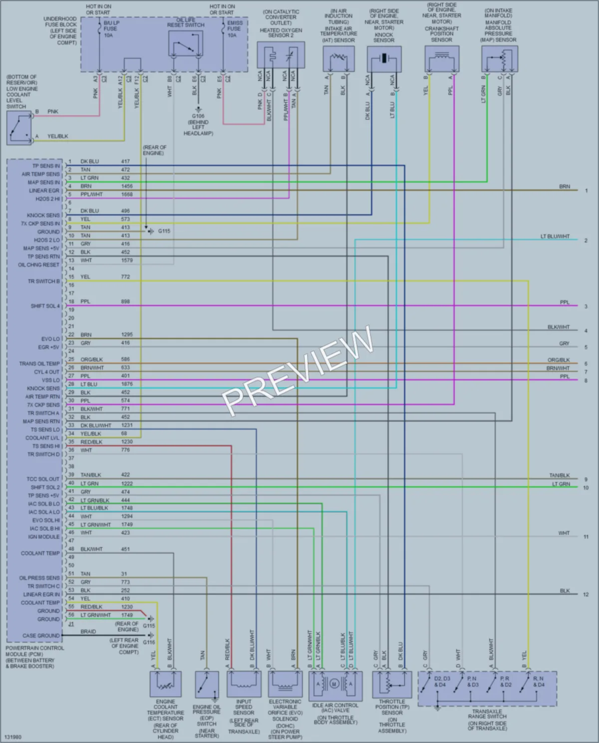 2001 Saturn SC2 Engine Performance wiring diagram preview