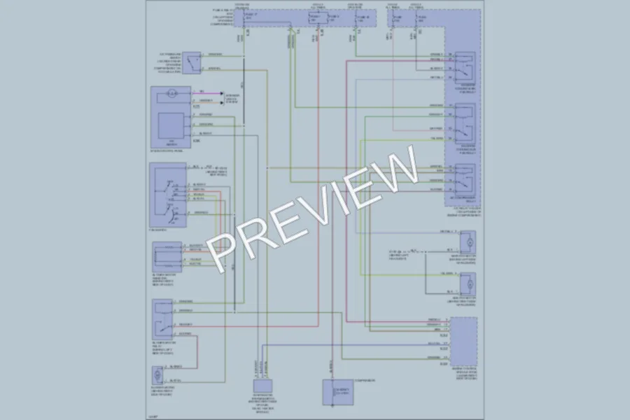 2001 Subaru Forester Air Conditioning wiring diagram preview