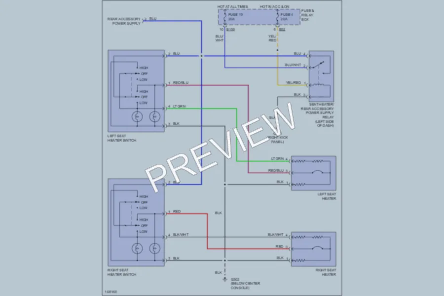 2001 Subaru Forester Power Seats wiring diagram preview