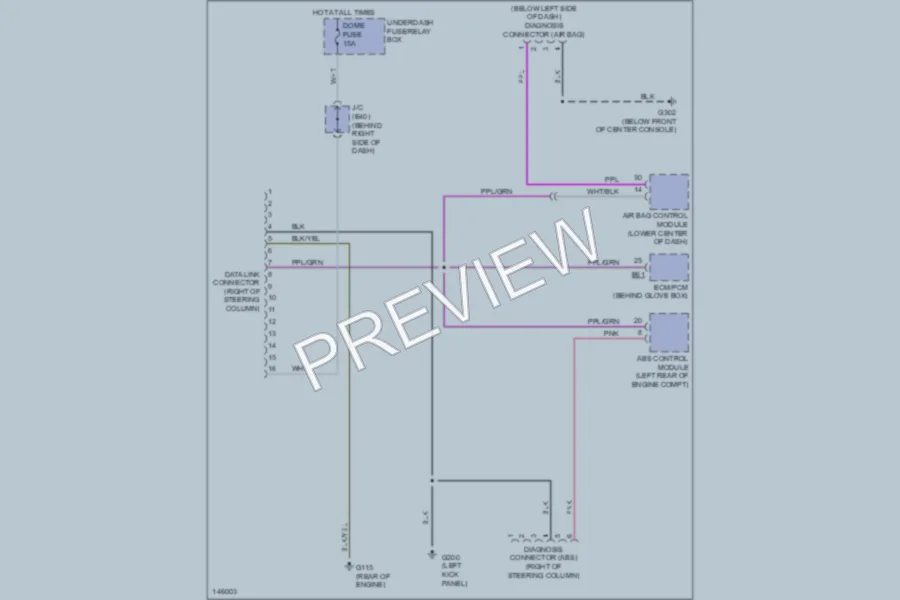 2001 Suzuki GrandVitara Computer Data Lines wiring diagram preview