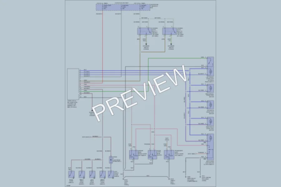 2001 Suzuki GrandVitara Power Door Locks wiring diagram preview