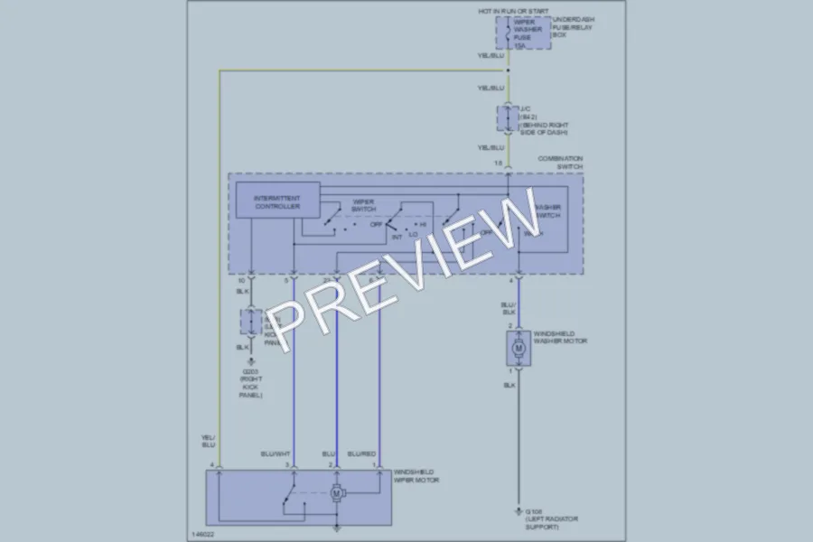 2001 Suzuki GrandVitara Wiper Washer wiring diagram preview