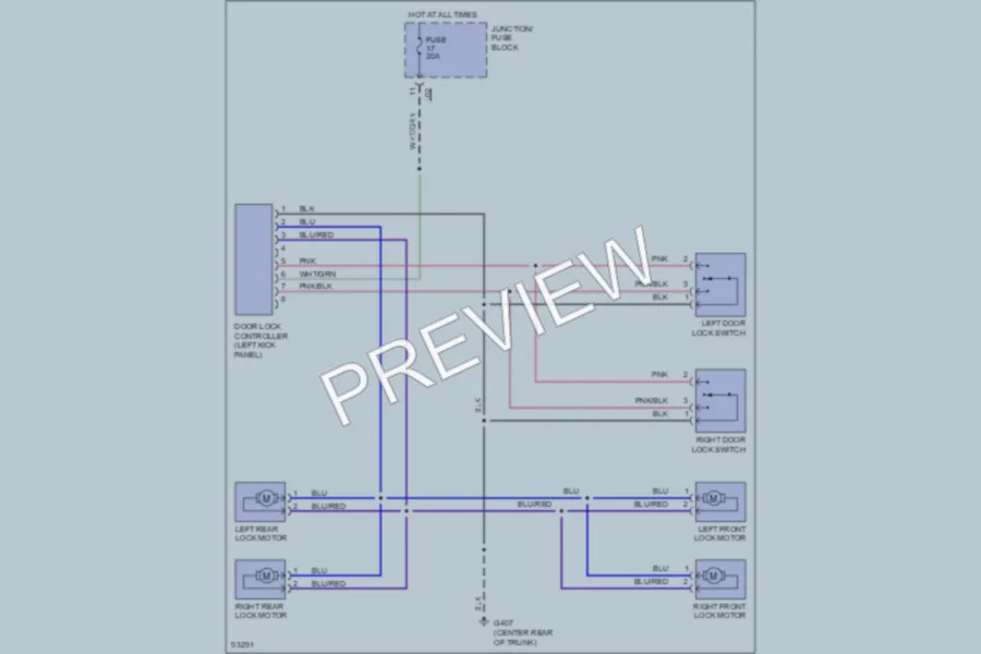 2001 Suzuki Swift Power Door Locks wiring diagram preview