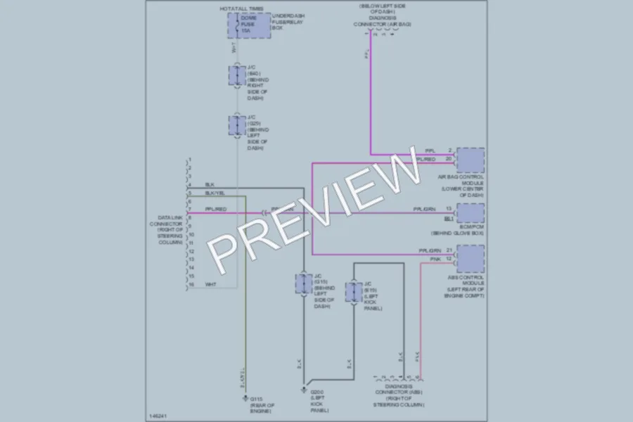 2001 Suzuki XL7 Computer Data Lines wiring diagram preview