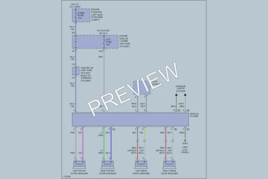2001 Toyota 4Runner Radio wiring diagram preview